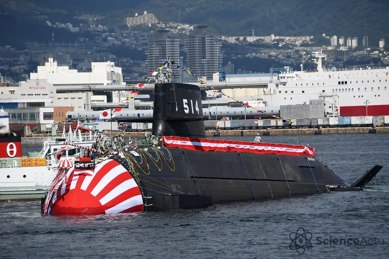 Sous-marin japonais de classe Taigei en mer