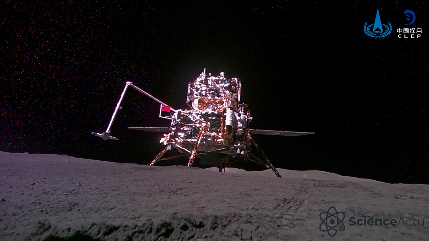 Le module d'atterrissage de la mission Chang'e 6 sur la face cachée de la Lune