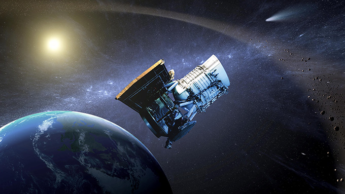 Illustration du télescope infrarouge NEOWISE