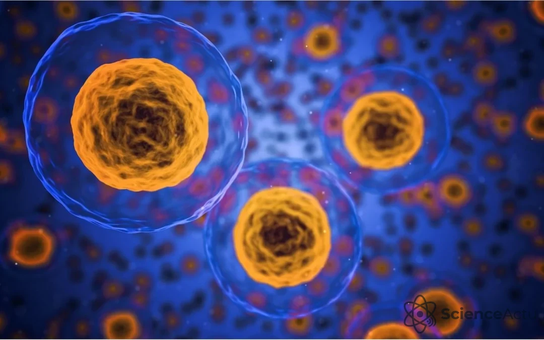 Visualisation microscopique d'une cellule libérant des vésicules extracellulaires