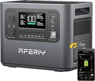 AFERIY Generateur Electrique Portable 2400W, Battetie Nomade 2048Wh, Station Electrique Portable Charge Rapide en 1.5H, 220-240V, UPS, Générateur Solaire pour Camping-car/Maison/Bureau, Garantie 7 Ans