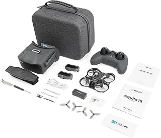 BETAFPV Aquila16 FPV Kit with LiteRadio 2 SE Transmitter for Simulator, VR03 Goggles with DVR Recording Function, 3 Flight Modes, Supported 1S RTF Kit for FPV Beginner to Fly Indoor & Outdoor ELRS V3