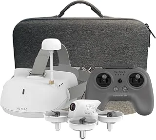 APEX VR70 Pro Drone FPV Kit Complet,Drone à vue Subjective avec Caméra,Quadcoptère RC Volant avec Lunettes FPV,Commande de Tête Améliorée,Fonction Tortue,Simulateur Supporté
