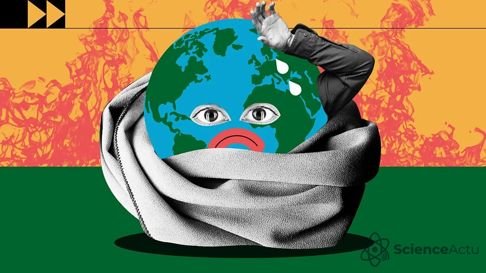 Représentation thermique de la Terre illustrant l'urgence de la transition énergétique face au réchauffement global