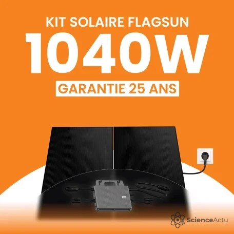 Kit panneau solaire plug and play installé sur une terrasse résidentielle