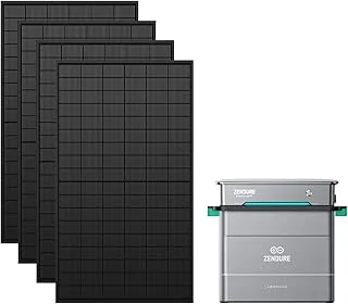 Zendure Solarflow Hyper 2000 avec AB2000X 1920Wh, Centrale Électrique de Balcon avec Entrée Solaire 1800W, HUB Intégré(Unité de Contrôle Intelligente) et Micro Onduleur, Biface Panneau Solaire 1720W
