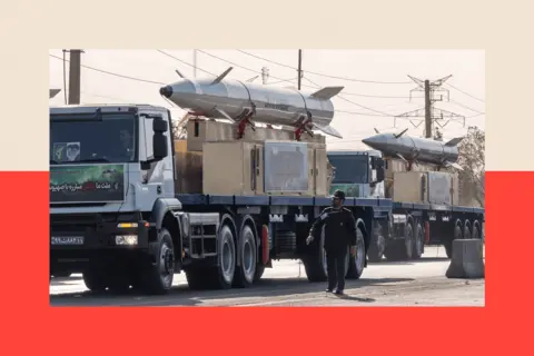 Le missile iranien Fattah présenté sur un camion lors d'un défilé militaire