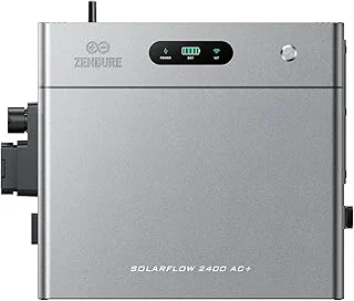 Zendure SolarFlow 2400 AC+, Stockage AC 2400W, 2.4kWh Extensible Jusqu'à 16.8kWh, 100% Compatible avec Les Installations Solaires Existantes, Installation Plug & Play, Alimentation de Secours 2400VA