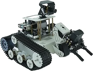 Yahboom Raspberry Pi5 4GB AI Manipulator Kit DIY Programming Artificial Intelligence Robot Kit Tracked Chassis Autopilot OpenCV|MediaPipe (Transbot SE with Pi5 4G)