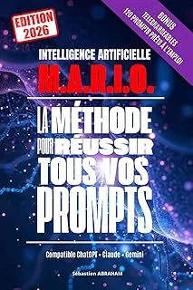 Intelligence Artificielle : La Méthode pour Réussir tous vos Prompts: Maîtriser Les intelligences Artificielles. Optimisez Vos Interactions Avec ChatGPT Claude et Gemini Grâce à Des Prompts Structurés