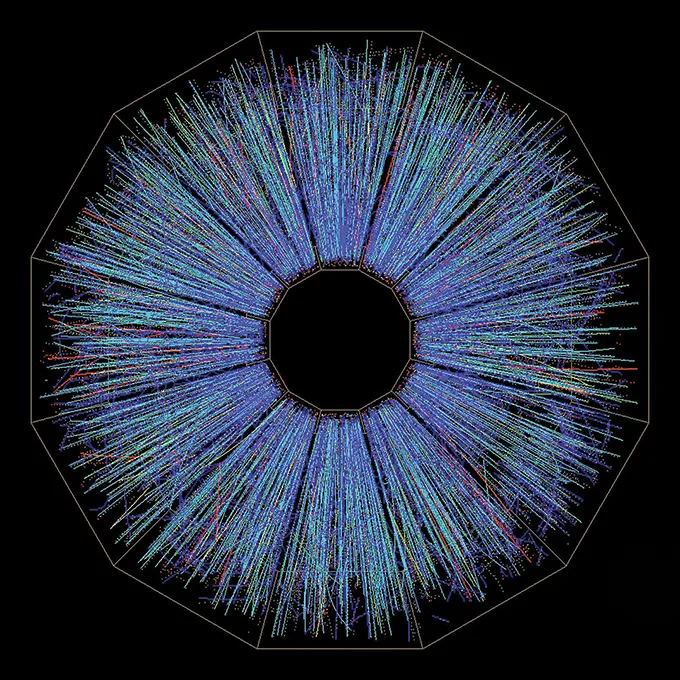 Collision de particules détectée par STAR