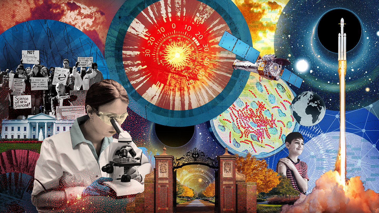 Graphique illustrant les domaines de la science liés à l'actualité politique aux États-Unis.