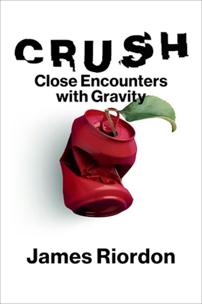 Couverture du livre Crush de James Riordon montrant une canette de soda pliée colorée comme une pomme