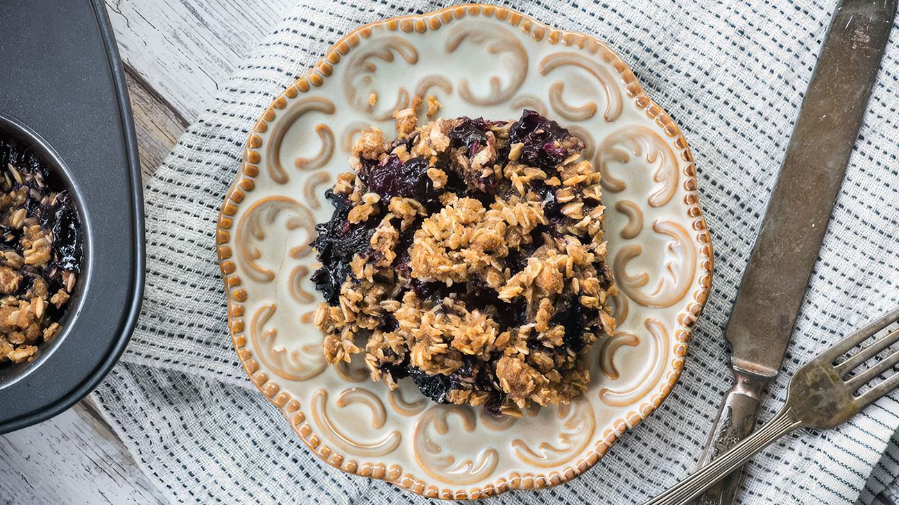 Mini tartelettes au crumble de myrtilles