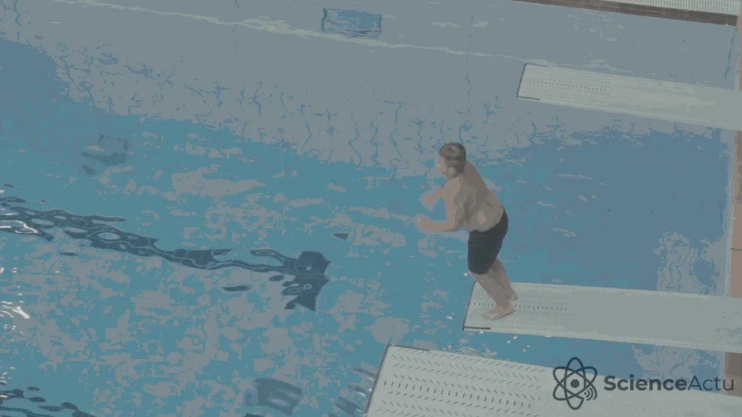 Physique du splash : le secret du saut Manu pour un jet géant