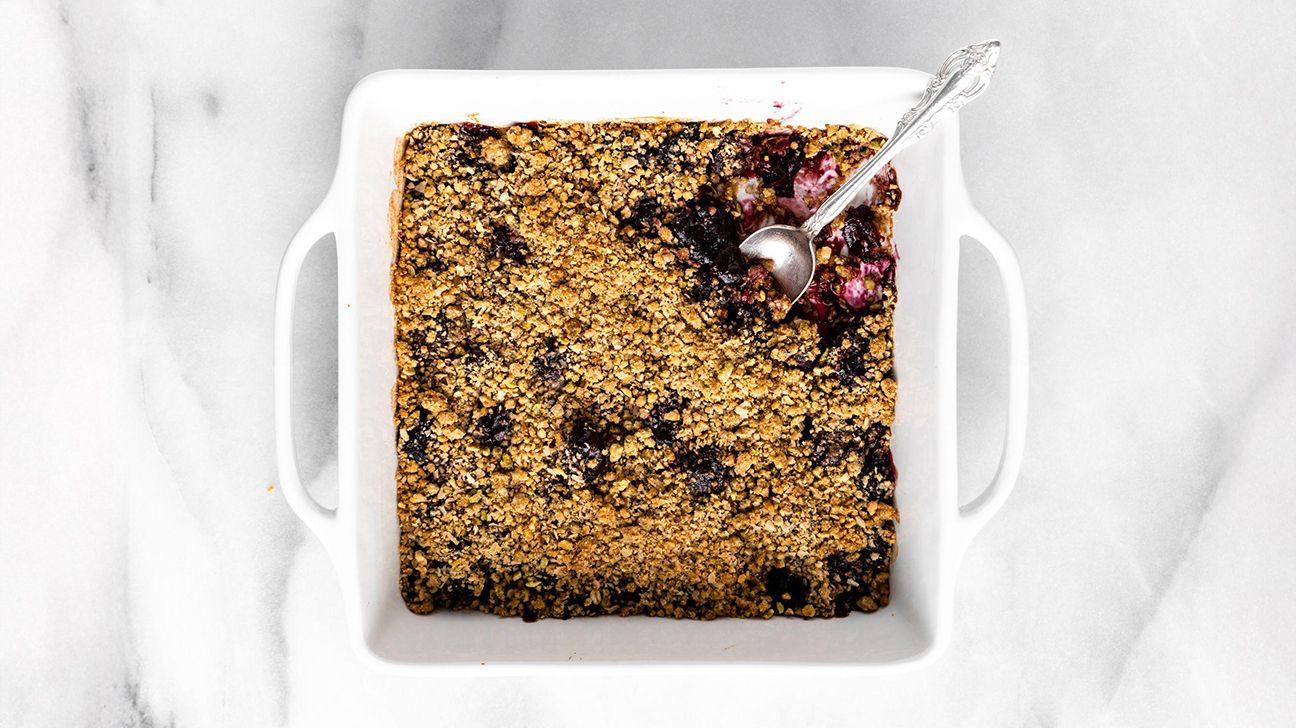 Crumble cerise et pistache
