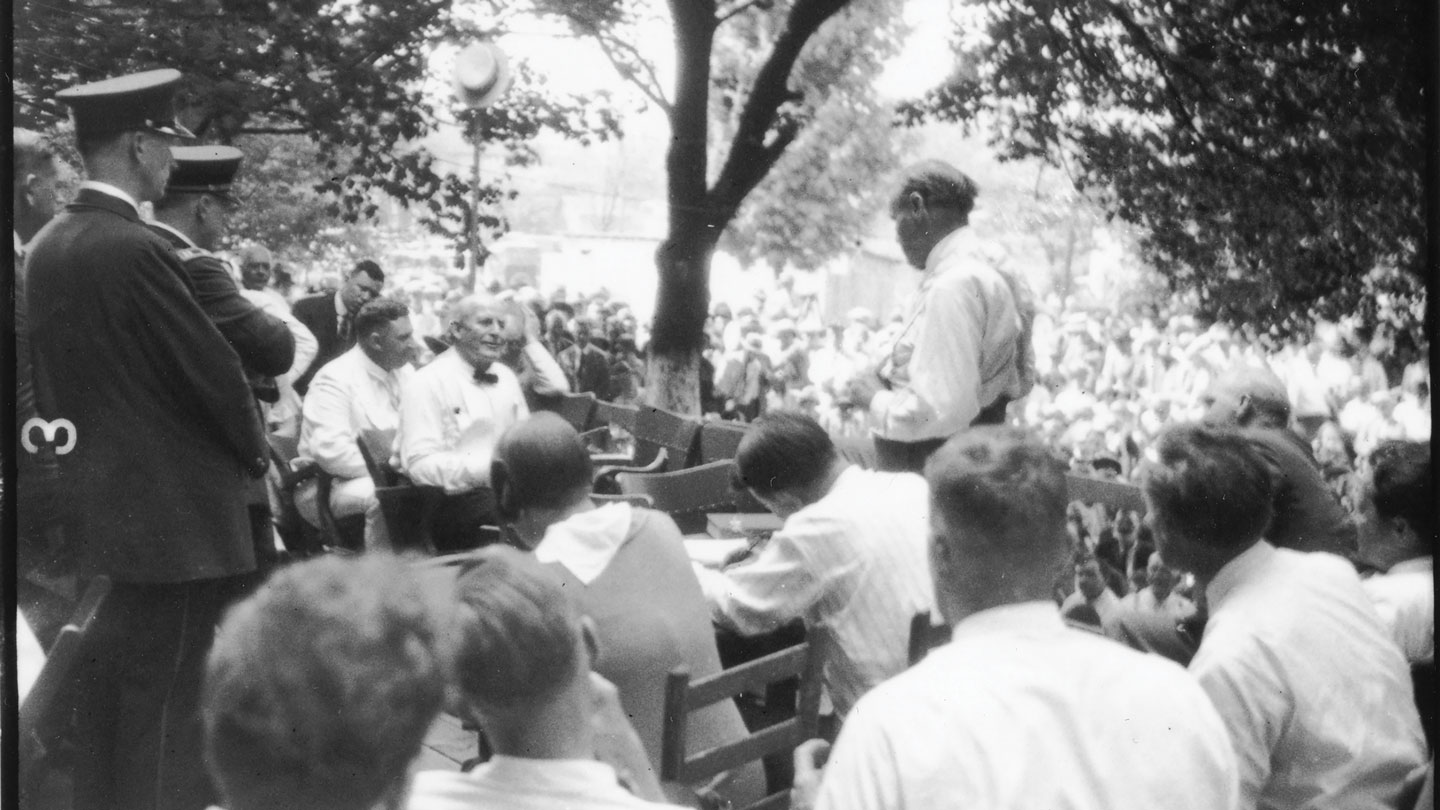 William Jennings Bryan et Clarence Darrow au procès Scopes