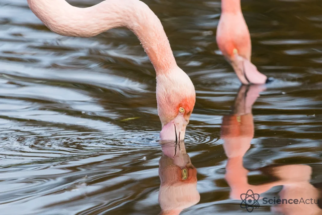 Les flamants roses créent des vortex pour chasser Les flamants roses créent des vortex pour chasser