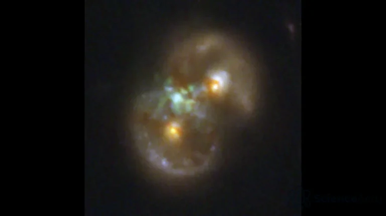 Un trou noir supermassif né d'une collision galactique