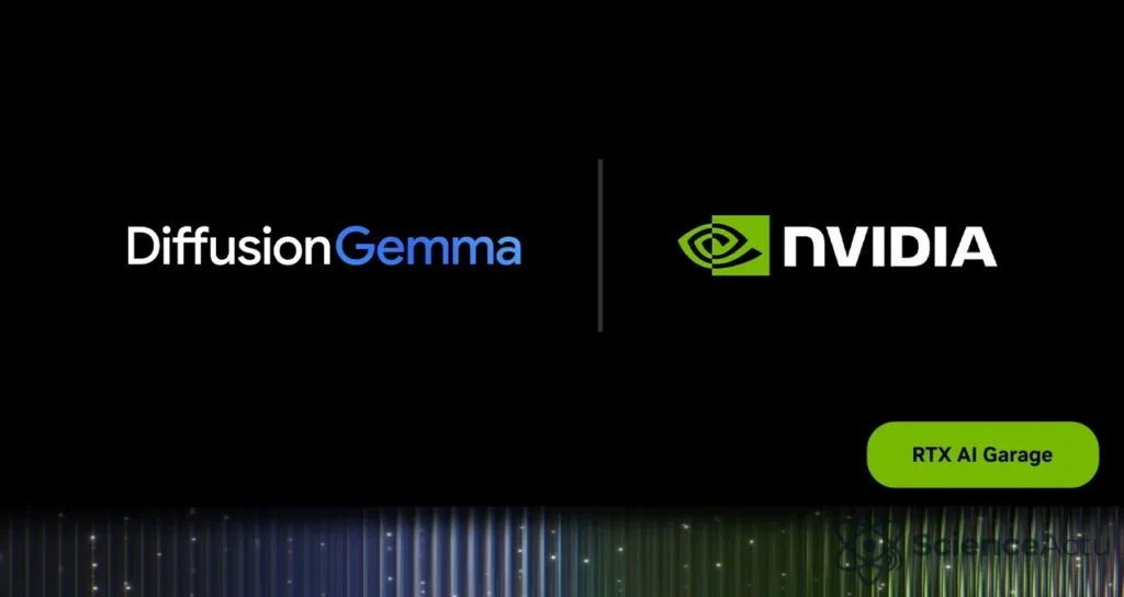 Carte graphique NVIDIA RTX et station DGX Spark exécutant le modèle DiffusionGemma de Google DeepMind