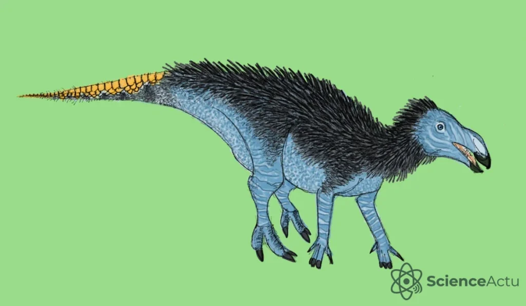 Reconstruction d'Haolong dongi, nouveau dinosaure à piquants chinois