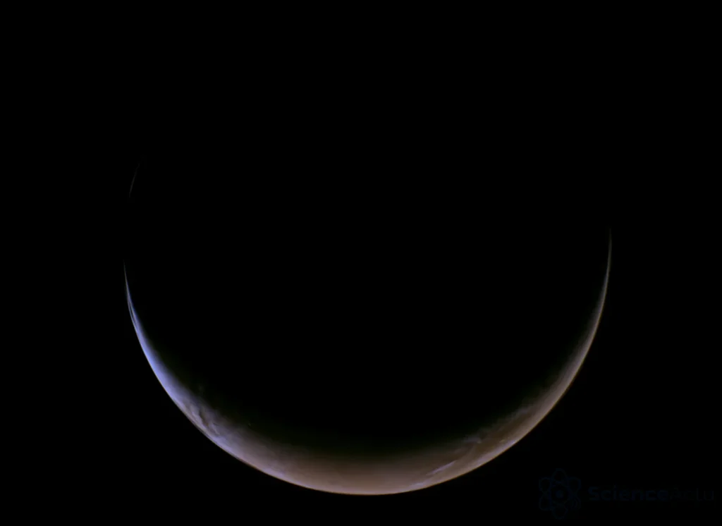 Croissant de Mars observé lors du survol de la sonde Psyche