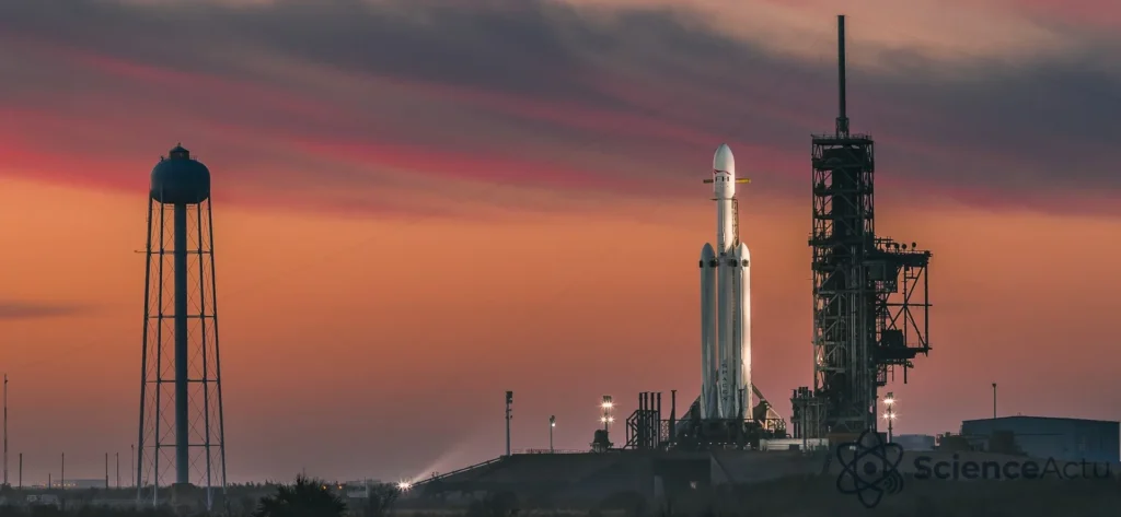 Fusée Falcon Heavy associée à la mission du télescope spatial Roman